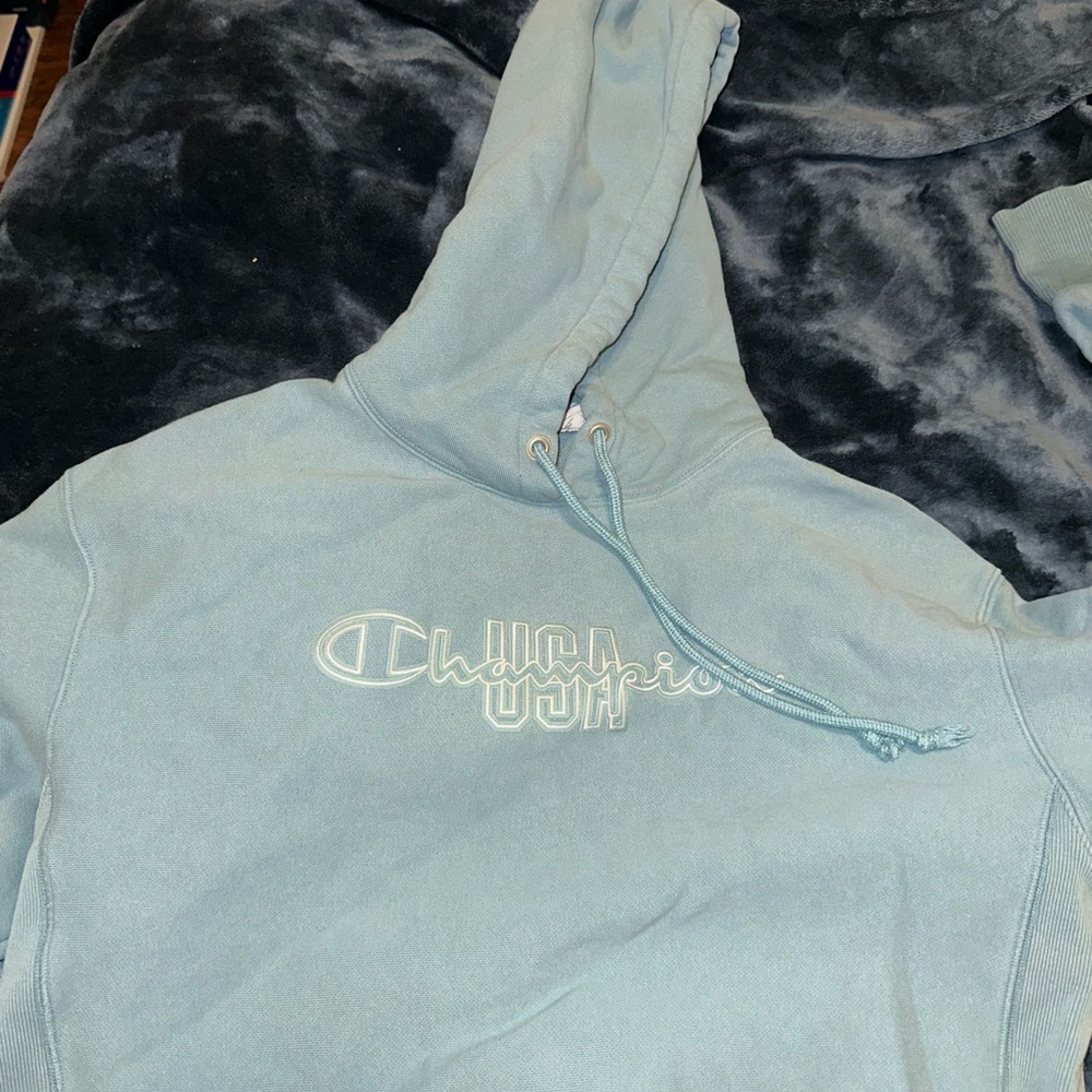 Champion Light Blue Hoodie